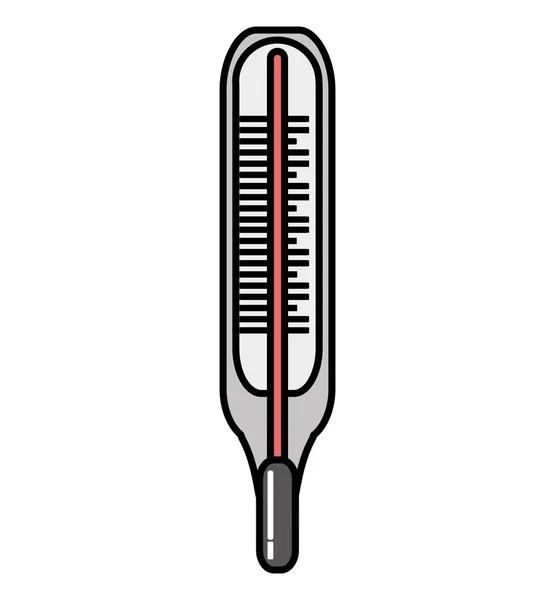 Thermomètre médical icône isolée — Image vectorielle