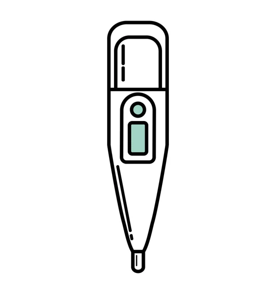 Termometro icona medica isolata — Vettoriale Stock