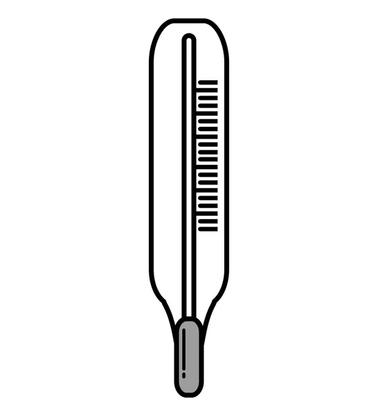 Termômetro ícone médico isolado — Vetor de Stock