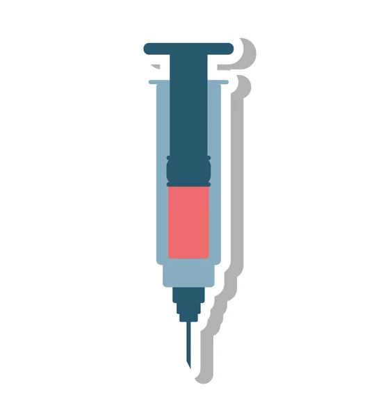 Ícone de injeção médica isolada — Vetor de Stock