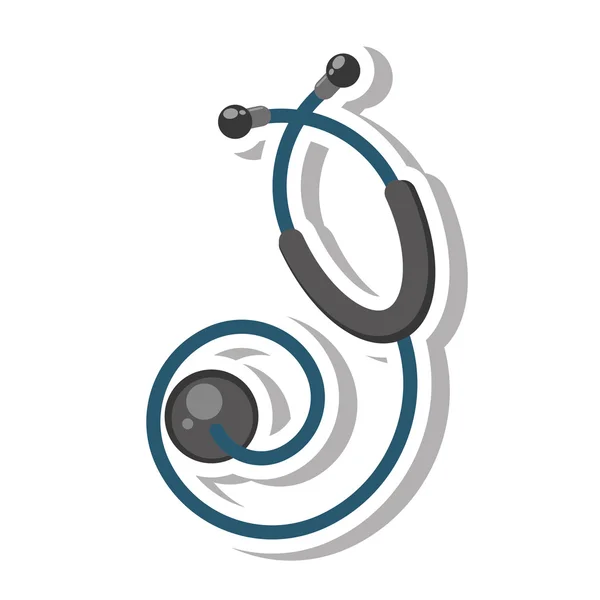 Stethoscope medical isolated icon — Stock Vector