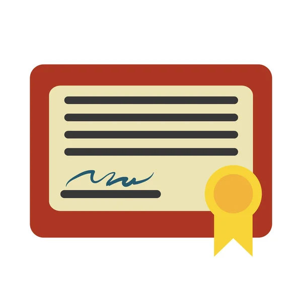 Diploma certificado de graduação ícone isolado —  Vetores de Stock