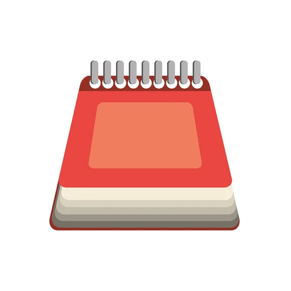 Notebook school isolated icon — Stock Vector