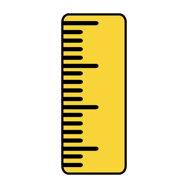 Regel schoolaanbod geïsoleerd icoon — Stockvector