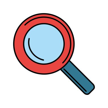 büyüteç arama simgesi izole edildi