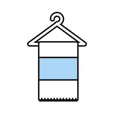 havlu spa izole simgesi