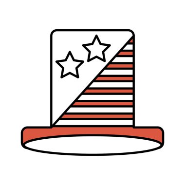 ABD bayrağı simgesi ile şapka