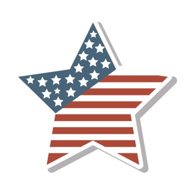 ABD bayrağı simgesi ile yıldız