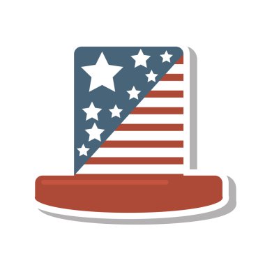 ABD bayrağı simgesi ile şapka