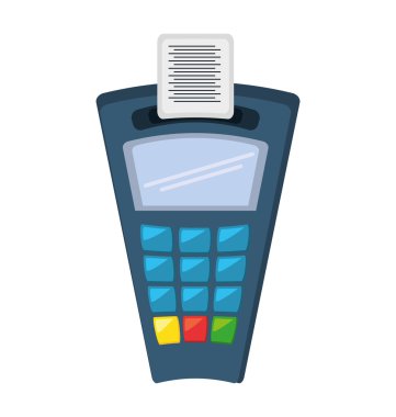 fiş makine izole simgesi