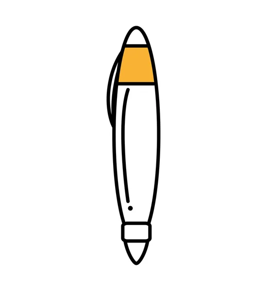 Pen school supply isolated icon — Stock Vector