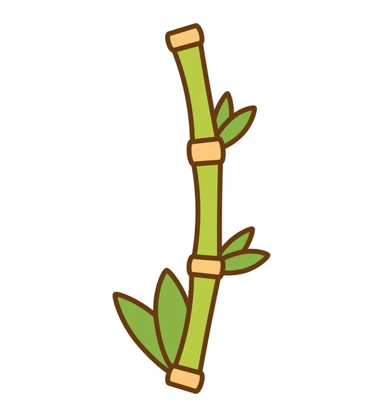 Bamboo plant spa isolated icon — ストックベクタ