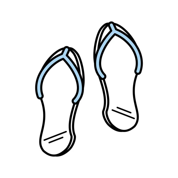 Flip flop spa equipment isolated icon — Stock vektor