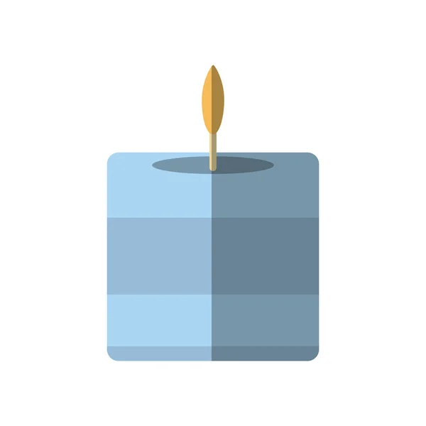 Aromaterapie svíčka lázně izolované ikona — Stockový vektor