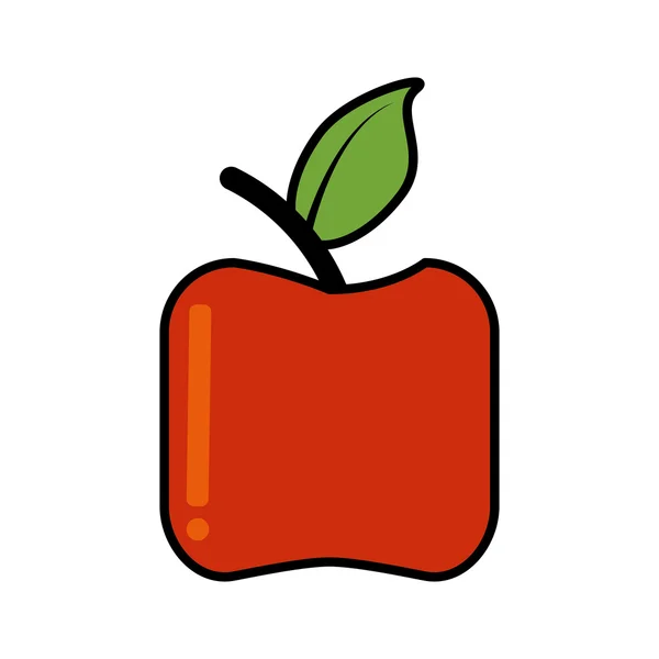 Manzana fruta sana icono — Vector de stock