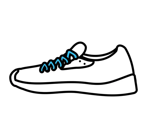 Tennis shoes sport isolated icon — Stock Vector