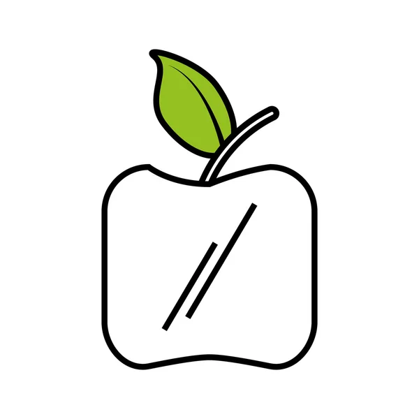 Ikona zdrowe owoce jabłko — Wektor stockowy