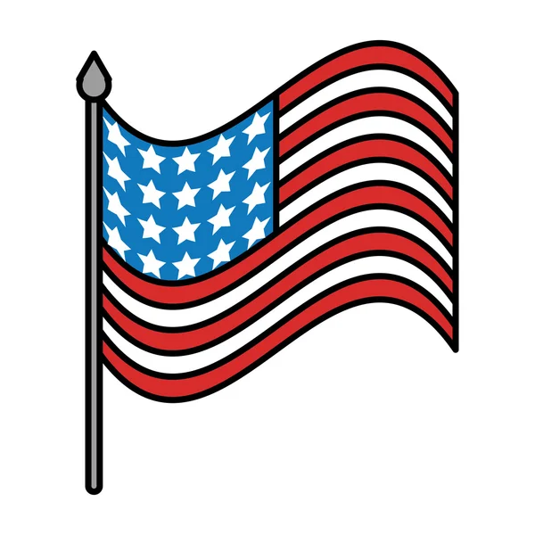 Verenigde Staten van Amerika vlag pictogram — Stockvector