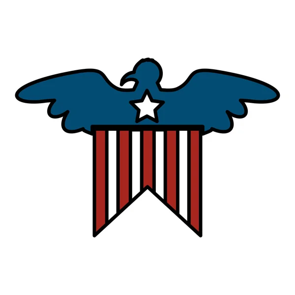 États-Unis d'Amérique avec emblème d'aigle — Image vectorielle