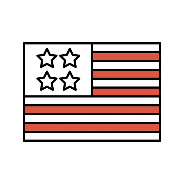 États-Unis d'Amérique icône drapeau — Image vectorielle