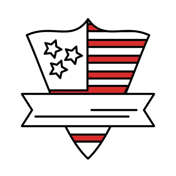 Соединённые Штаты Америки по щиту — стоковый вектор