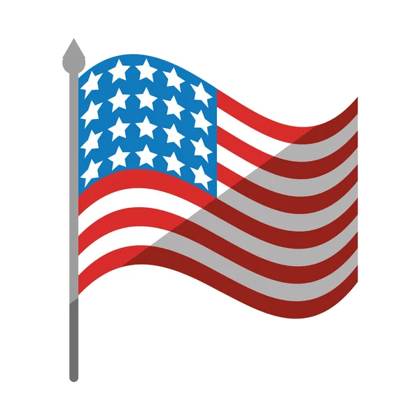 Verenigde Staten van Amerika vlag pictogram — Stockvector