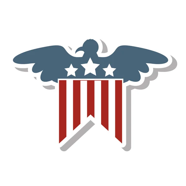 Vereinigte Staaten von Amerika mit Adler-Emblem — Stockvektor