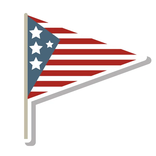 Verenigde Staten van Amerika vlag pictogram — Stockvector