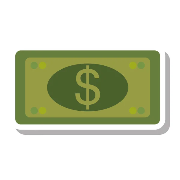 Bills dollars money isolated icon — Stock vektor