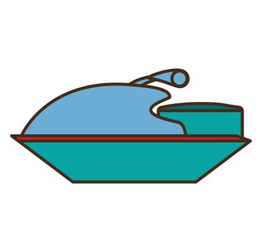 Jetski araç izole simgesi