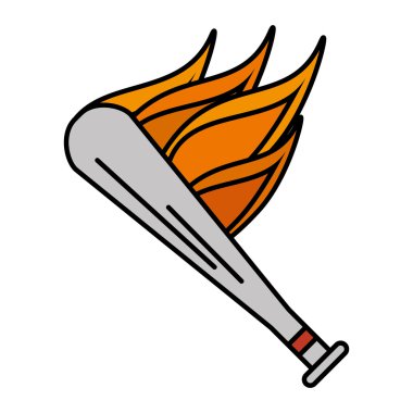 beyzbol sopası izole simgesi