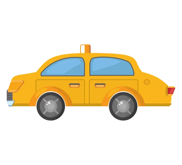 Taxi jármű nyilvános elszigetelt ikon — Stock Vector