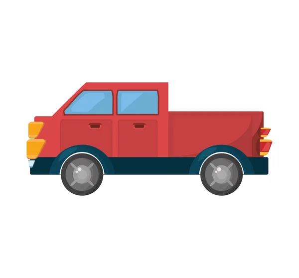 Van vehicle transport isolated icon — Stock Vector