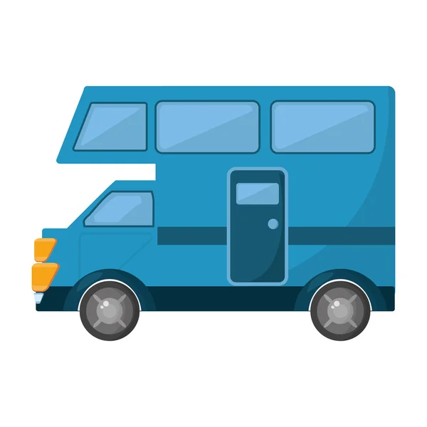 Van vehicle transport isolated icon — Stock Vector