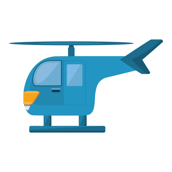 Helicóptero transporte aislado icono — Vector de stock