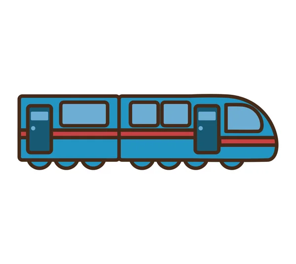 Tram transport vehicle isolated icon — Stock vektor