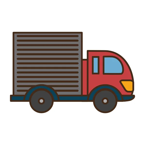 Truck vehicle transport isolated icon — ストックベクタ