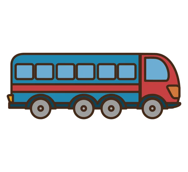 Bus public transport isolated icon — Stock Vector