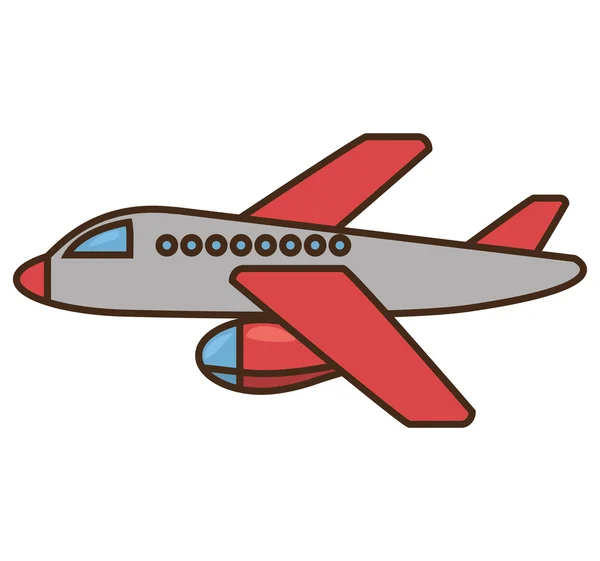 Airplane fly isolated icon — Stock Vector