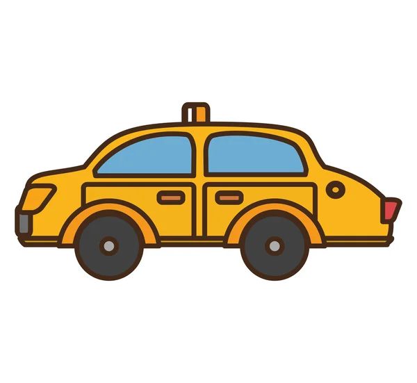 Taxi jármű nyilvános elszigetelt ikon — Stock Vector