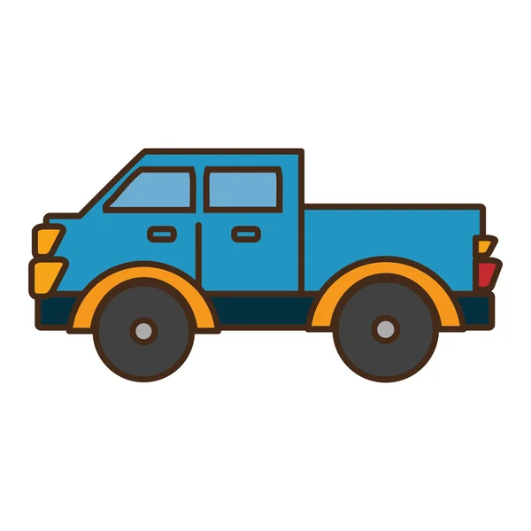 Van vehicle transport isolated icon — Stock vektor