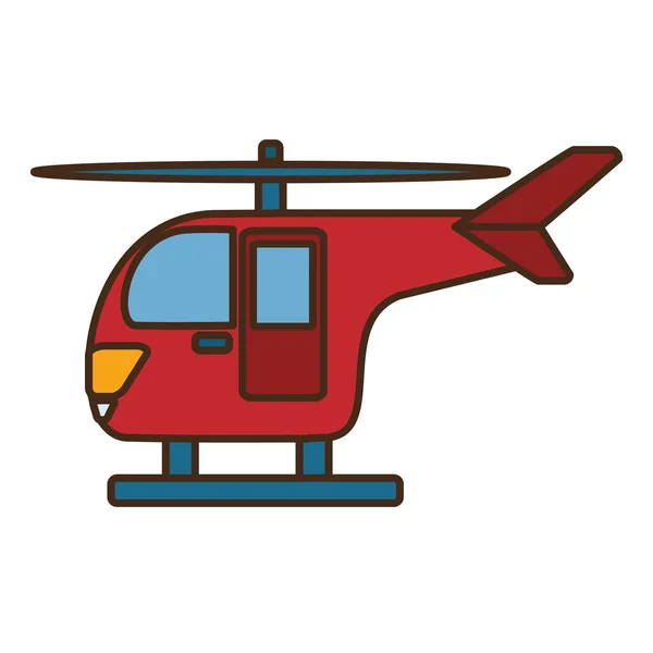 Helicóptero transporte aislado icono — Vector de stock