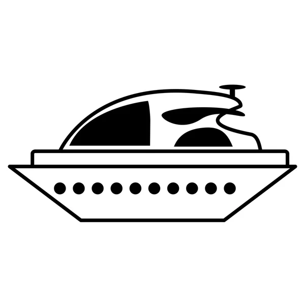 Yacht luxury transport isolated icon — ストックベクタ