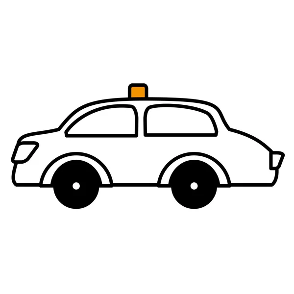 Taxi vehículo servicio público aislado icono — Vector de stock