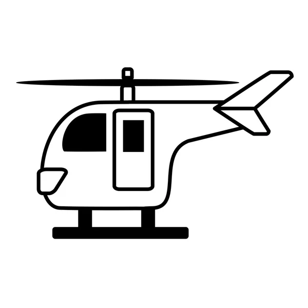 Icona isolata trasporto elicottero — Vettoriale Stock