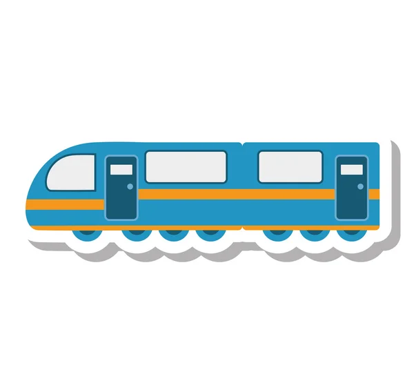 Tram transport voertuig geïsoleerde pictogram — Stockvector
