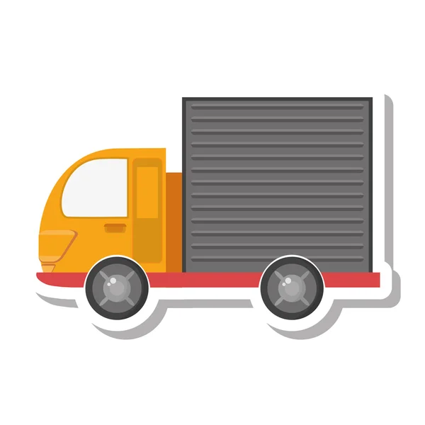 Truck vehicle transport isolated icon — Διανυσματικό Αρχείο