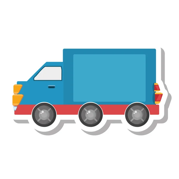 Camion veicolo trasporto isolato icona — Vettoriale Stock