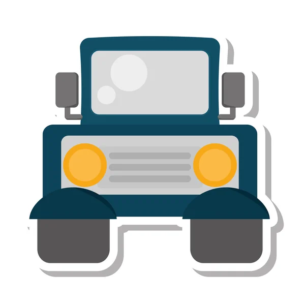 Jeep vehículo transporte aislado icono — Vector de stock