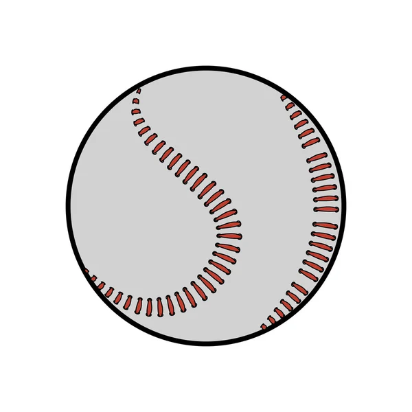 Baseball ball equipment isolated icon — Stockový vektor
